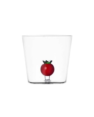 Pahar pentru apa, rosie, 8 cm, Vegetables - designer Alessandra Baldereschi - ICHENDORF